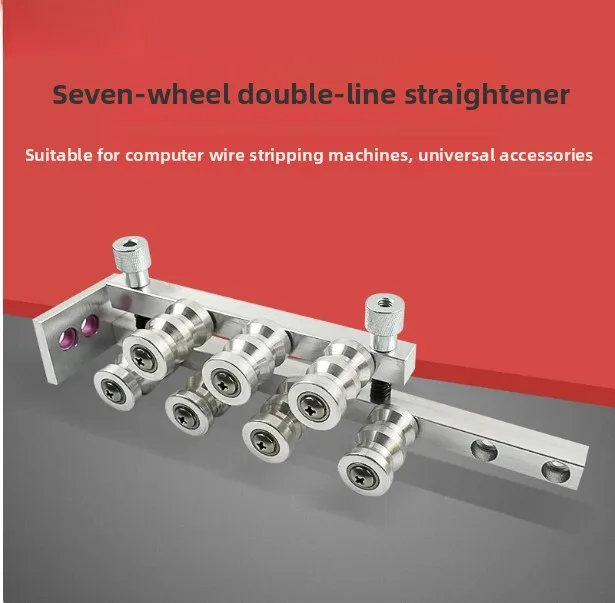 Manual Electric Wire Straightener, Semi-Automatic Cable Straightening Tool for Iron Copper Wire with Wire Wheel