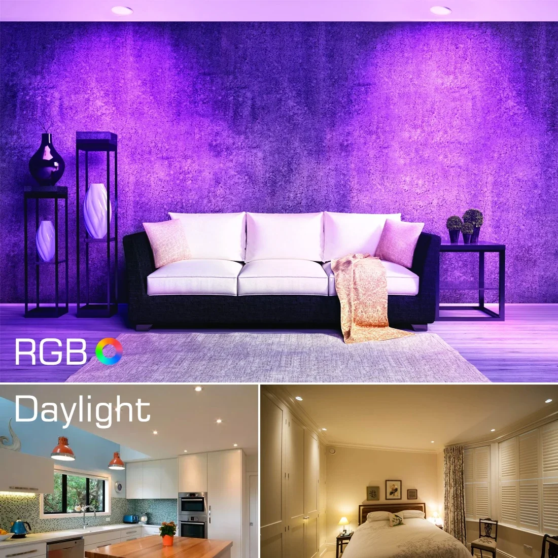 Work with Bluetooth Spot LED Recessed RGB Dimmable Smart Home foco Ceiling Light Spotlight Lamp Color Change Downlight 220V 110V