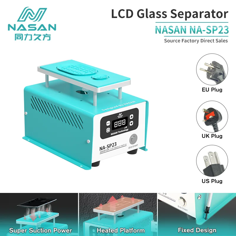 NASAN NA-SP23 LCD Screen Glass Separator Machine For Phone Flat Curved Touch Screen Separation Quick Heating Removal Repair Tool air fryer machine household oil free smart fries machine oven electric fryer without oil 220v