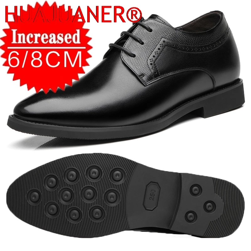 

Casual Man Elevator Business Dress Leather Shoes Men Formal Shoes Winter/Spring Business Men Oxfords Versatile Wedding Shoes