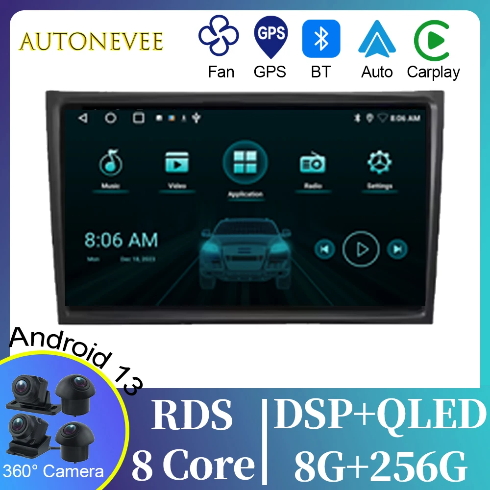 QLED Android Auto For Volvo XC90 2004-2014 Car Radio Navigation Multimedia Video Player Stereo Carplay GPS 5G WIFI No 2din DVD