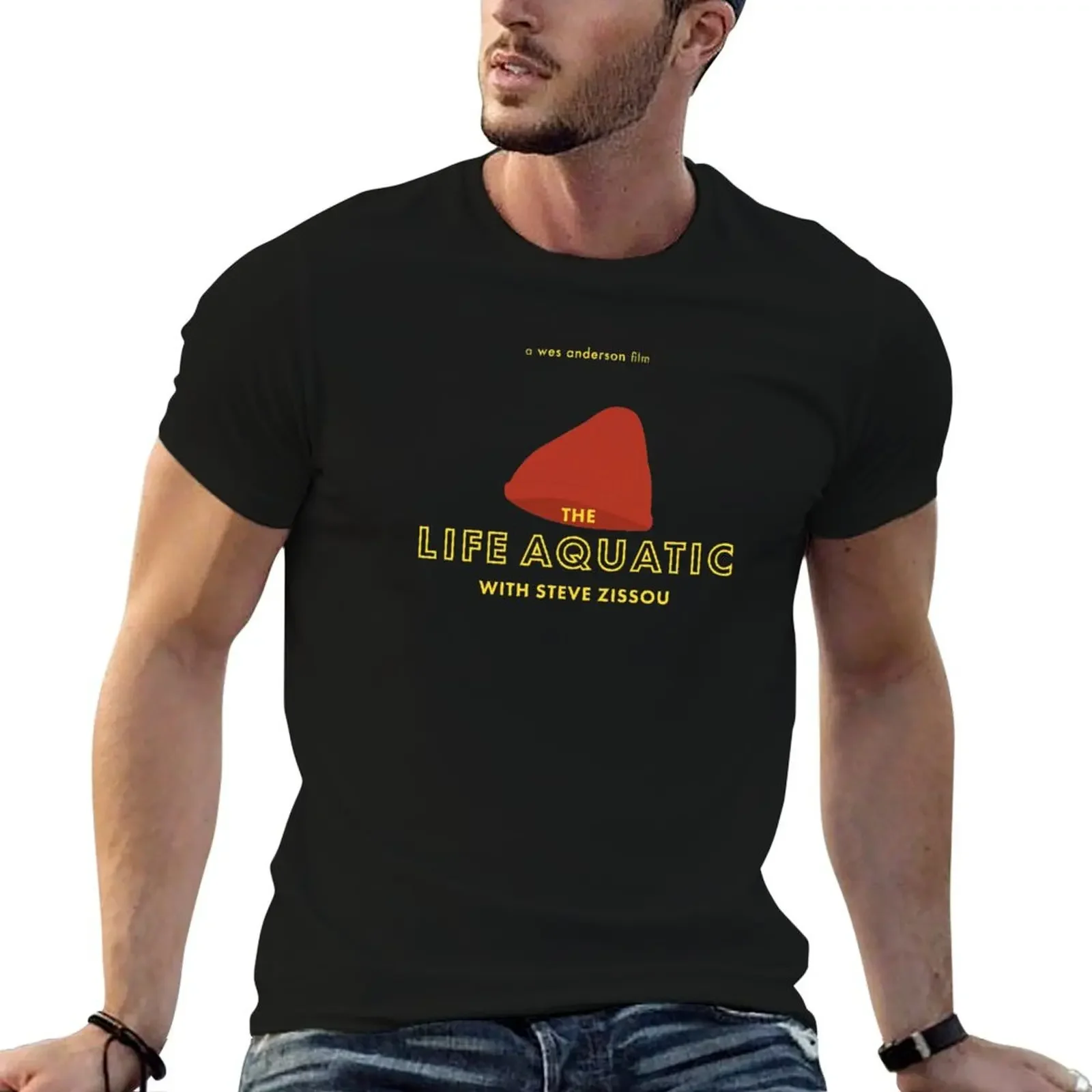 The Life Aquatic with Steve Zissou Beanie Poster T-Shirt rapper graphic tees plus sizes T-shirt men