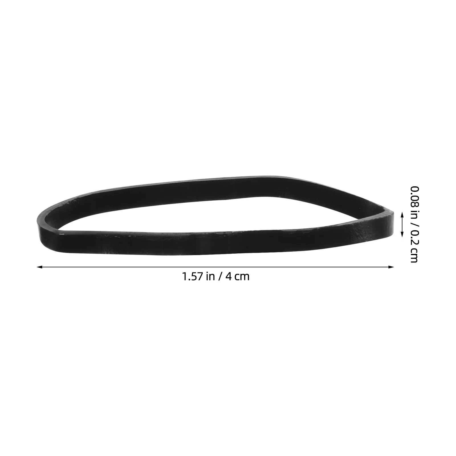 Large Black Flat Hair Tie for Women Girls Elastic Hair Rope Salon Updos Stylish Ponytail Holder Hairbands Headband