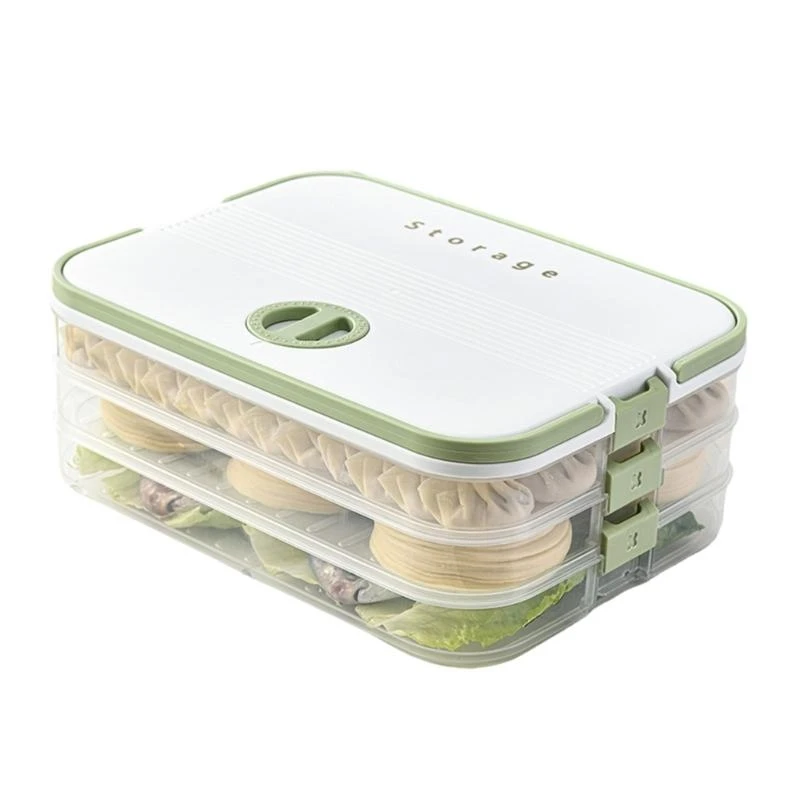 X22D Portable Stackable Dumpling Storage Box Conveninet for Freezer With Date Timer