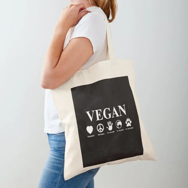

Go Vegan Tote Bag canvas shopping bag shopping cart bags shopping bag logo Custom