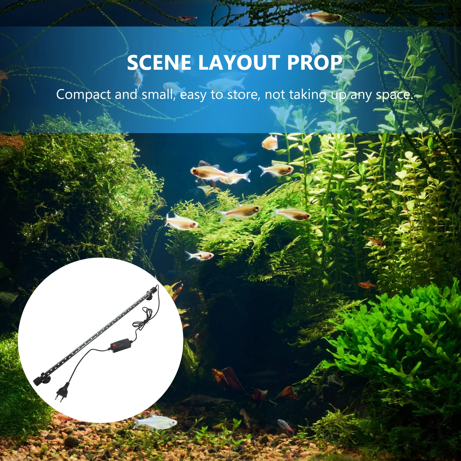 

Fish Tank Brightening Light Aquarium LED Lamp High Brightness White Cup Easy Install Fish Tank Landscaping Lamp