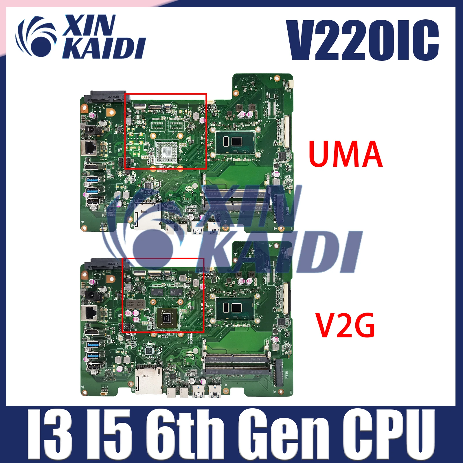 Motherboard Notebook V220IC UNTUK Asus, V220 V220I V220IC motherboard Desktop All-in-one dengan i3-6100U I5-6200U CPU GT920M DDR4