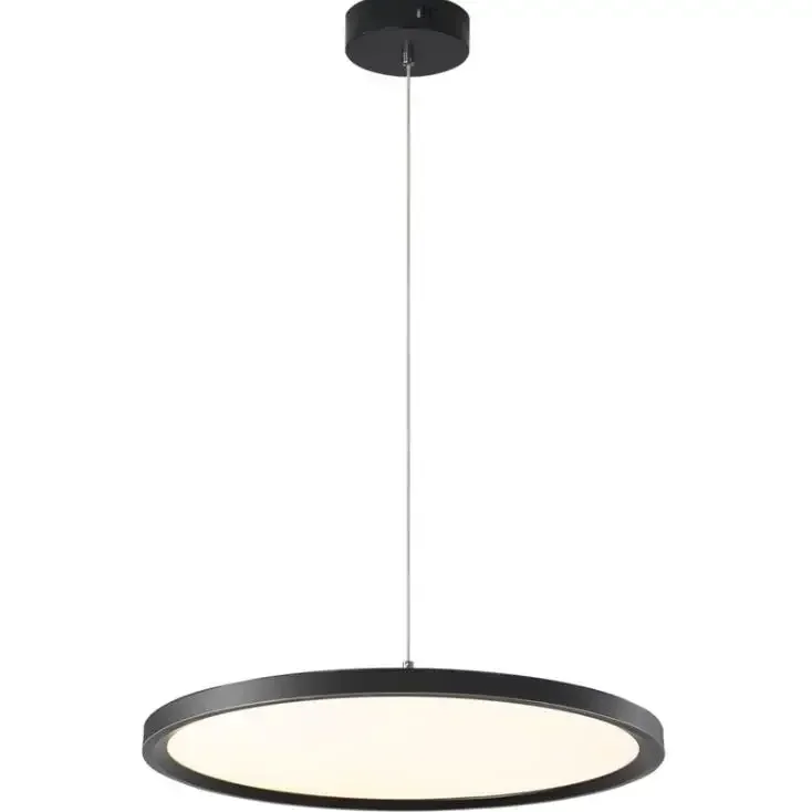

Modern Restaurant Light LED Chandelier Simple Creative Nordic Designer Single Head Round White / Black Living Room Chandelier