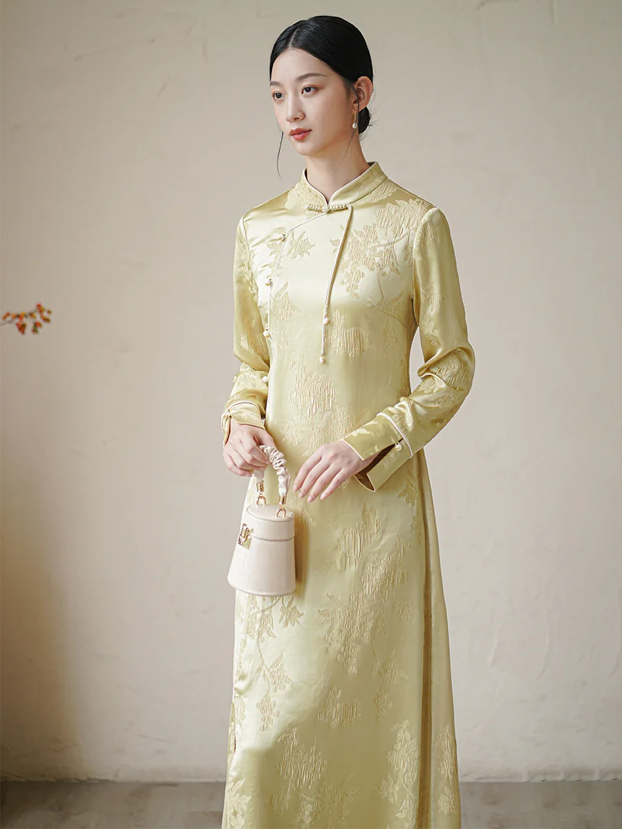 

Новая коллекция китайских костюмов Sle Dr Autumn: улучшенный национальный стиль, ретро, персонализированные пуговицы, вышивка, высококачественный ацетат...