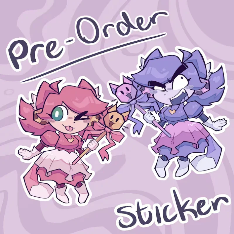 Pink Mad Mew Mew Deltarune Die Cut Stickers Waterproof Vinyl Decals Cosplay Accessories For Laptop Water Bottle Holiday Gift