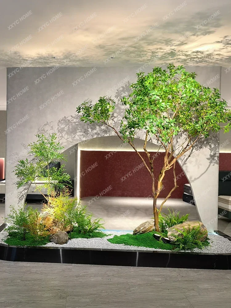 Artificial Green Plant Landscape Indoor and Outdoor Large Fake Trees Window Decoration Scene Layout Bionic Plant Landscape