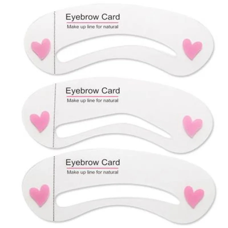 3 Styles Eyebrow Drawing Gguide Card Template Stencil definition High Quality Reusable DIY Make Up Shaper Eyebrow Beauty Tools