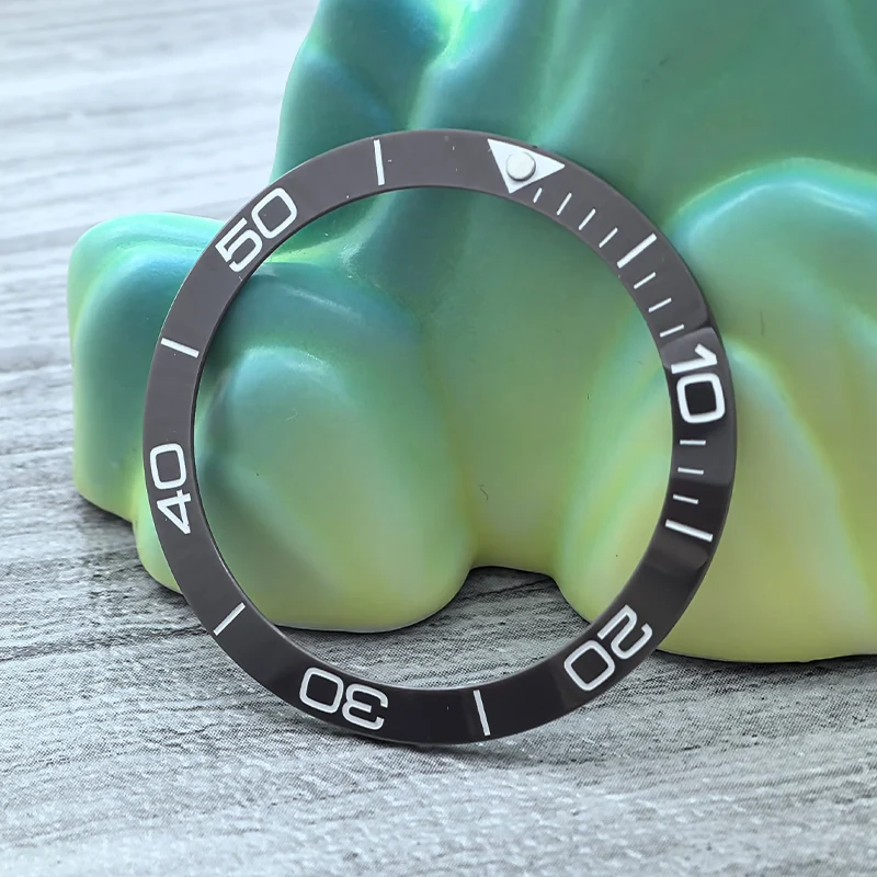 Mod 38mmx30.6mm Curved Ceramics Bezel Insert Fit for SKX007 SKX009 SRPD GMT SUB Seamaster 300 Watch Case Bezel Ring Repair Parts