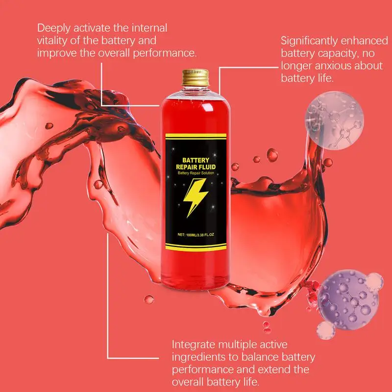100ml Battery Repair Fluid For Car Safe  Repair Fluid Battery Restore Liquid Efficient Repair Extends Battery Life For Golf Cart