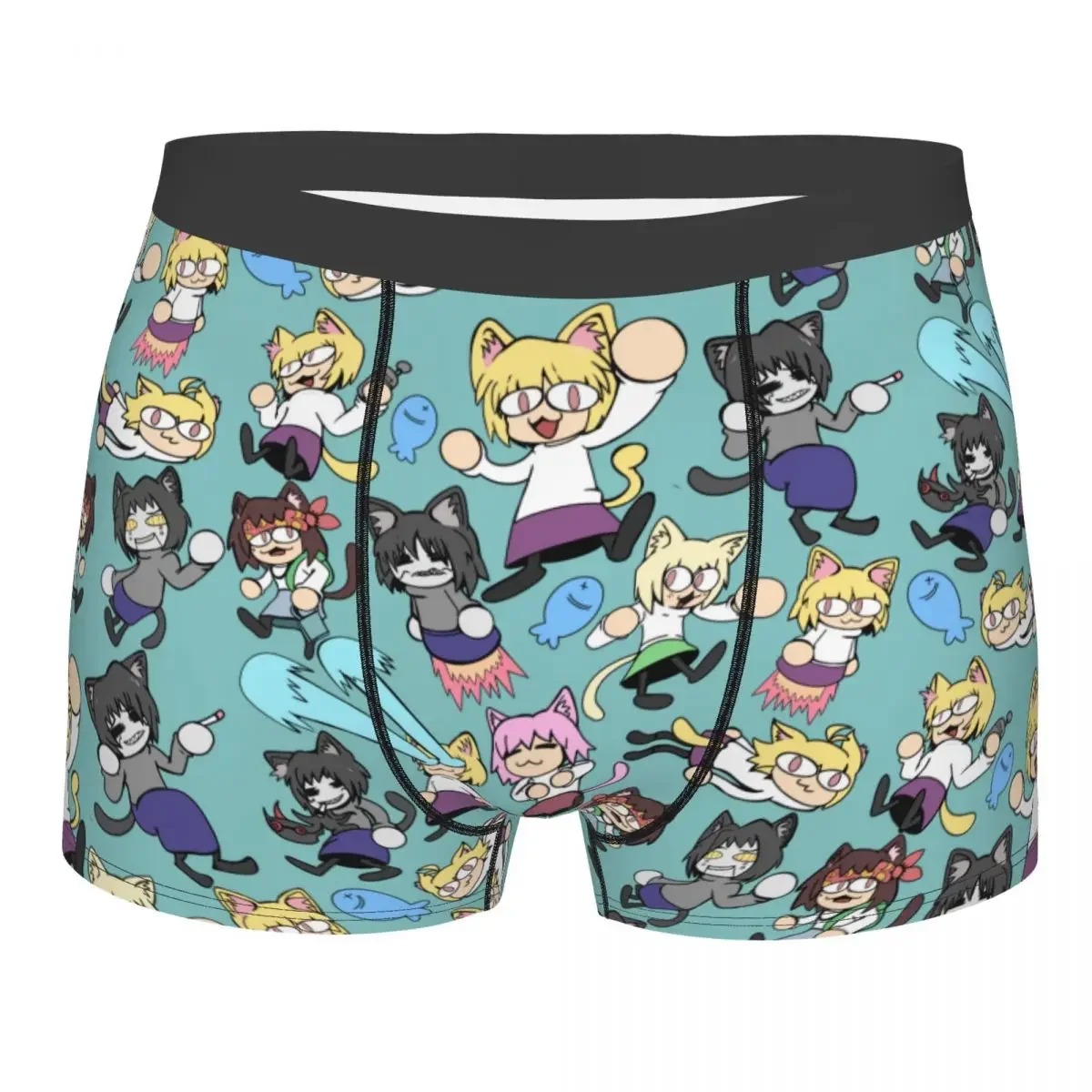 Neco Arc Attack Underwear Men Sexy Printed Custom Tsukihime Cat Girl Boxer Shorts Panties Briefs Breathable Underpants