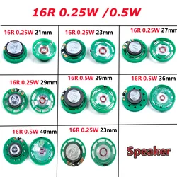 2szt Nowy zielony ultracienki mini głośnik 16ohm 0.25 wat 0.25W 0.5W 16R średnica 21mm 23mm 27mm 29mm 36mm 40mm