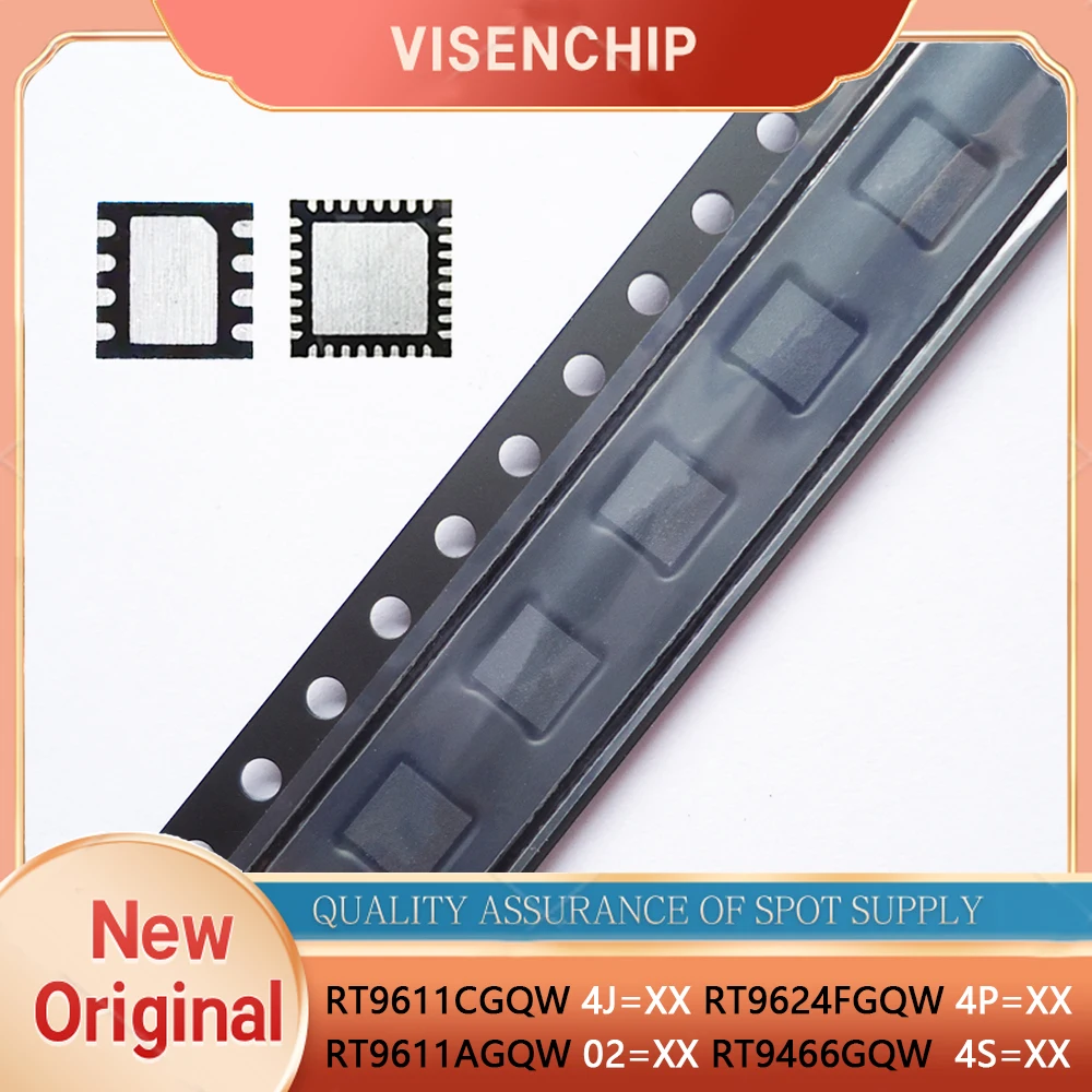 2pieces New RT9611CGQW RT9611C 4J=FL... RT9611AGQW RT9611A 02=CL... RT9624FGQW RT9624F 4P=2D... RT9466GQW RT9466 4S=4A... QFN