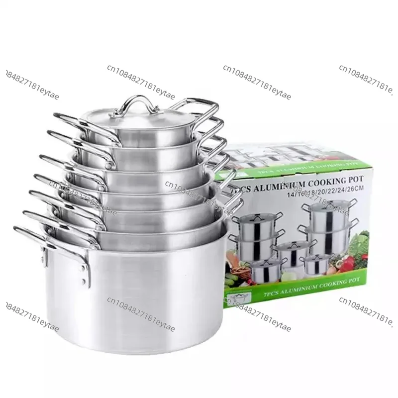 

Sanding Soup Household Pots An Hotel Cookware 14 Pieces Set Aluminum Pot Suit