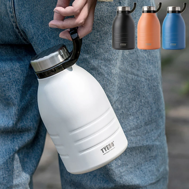 Tasse Thermos en acier inoxydable de 1500/1900ml, bouteille d'eau pour sports de plein air, Fitness, randonnée, flacon sous vide Portable, grand ventre avec paille