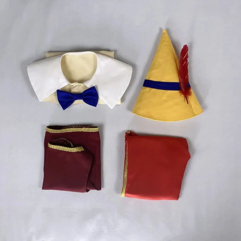 Pinocchio Cosplay Costume Top Pants Vest Hat Boys Children Stage Performance Clothing Carnival Halloween Kids