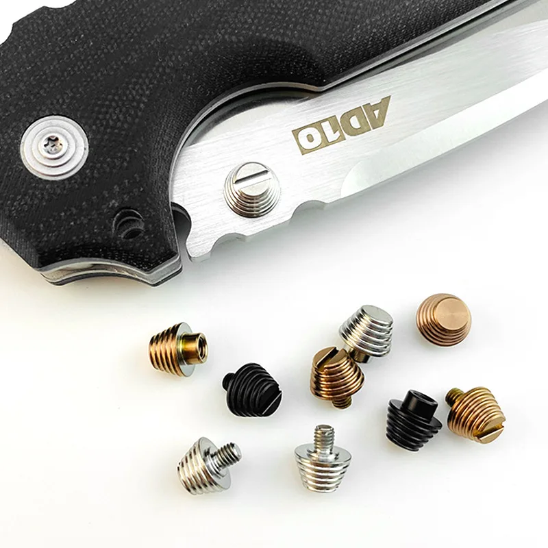 CNC 6 Colors Titanium Alloy Knife Thumb Pushed Screw Rivet For Coldsteel Demko AD10 Knives Nail DIY Making Parts