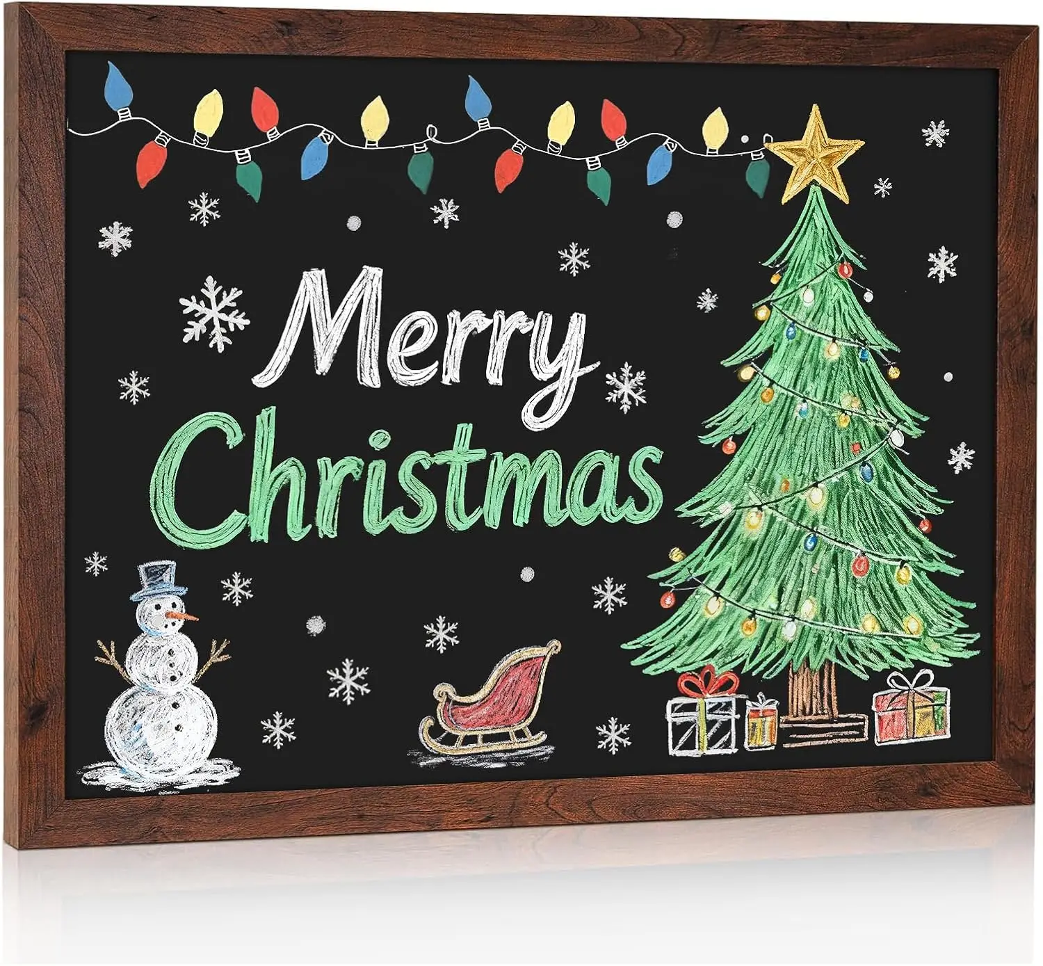 

Large Magnetic Chalkboard 24x36 Rustic Blackboard for Wall Kitchen Office Home School Decor with Markers Magnets