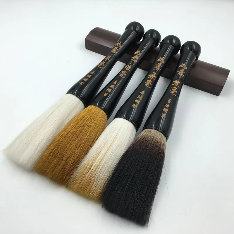 Black horn high-end extra-large brush grab pen couplet, bucket pen, wolf bear, sheep hair and hair brush calligraphy special