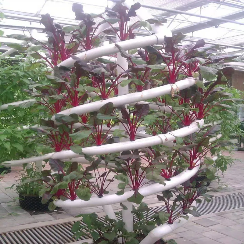 Greenhouse soilless cultivation facility Three-dimensional hydroponic nutrient planting double-tube spiral trough Large spiral s