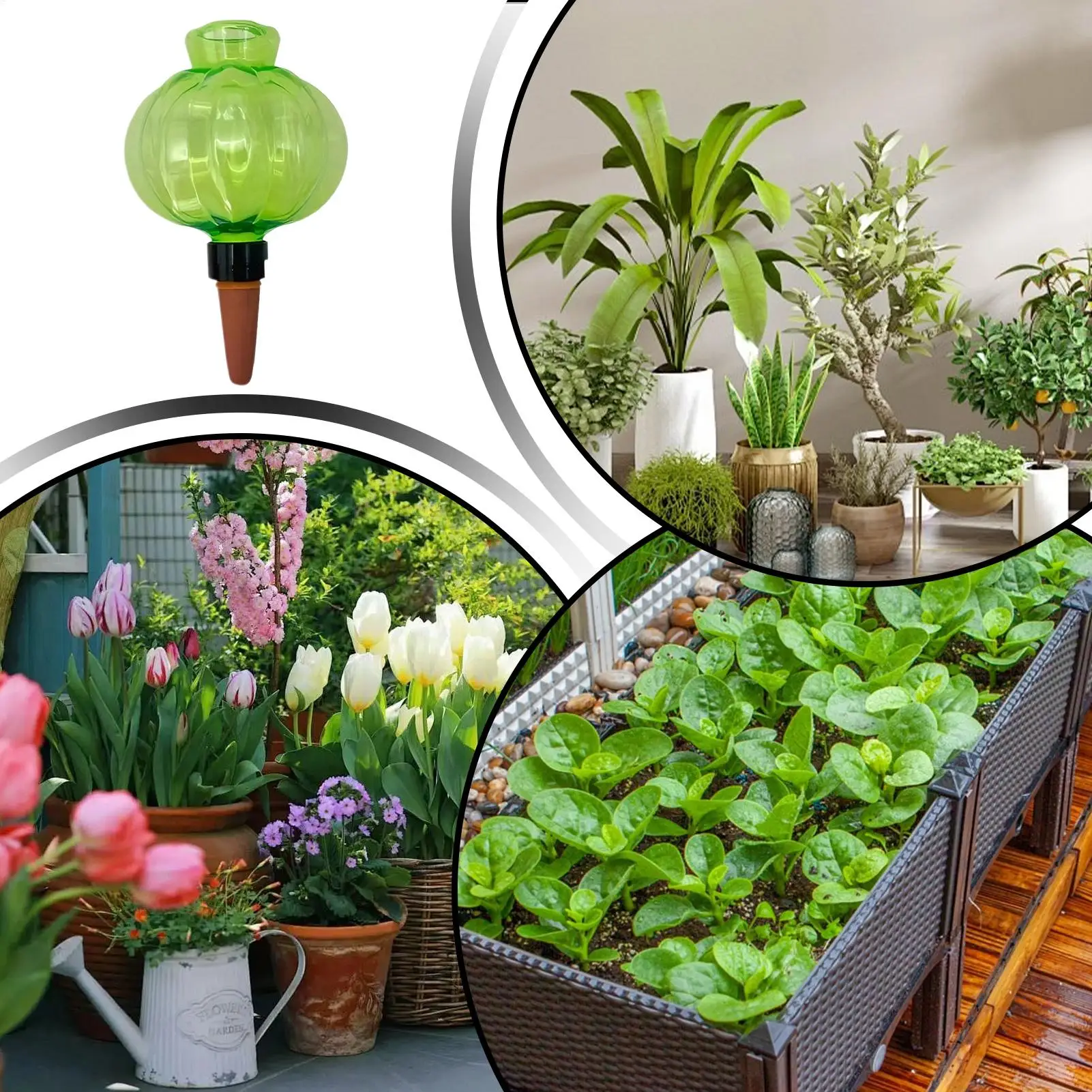 Self Watering Globes 17Oz Auto Drippers With Lid Slow Release Plant Watering Devices Up To 2 Weeks For Indoor Yard Park