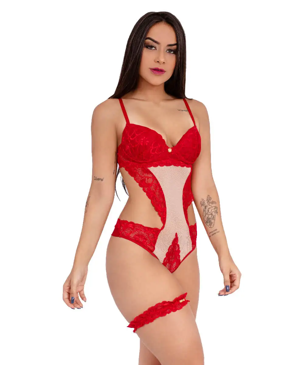 IMI Lingerie Set Luxury Open Leg On The Back Amore