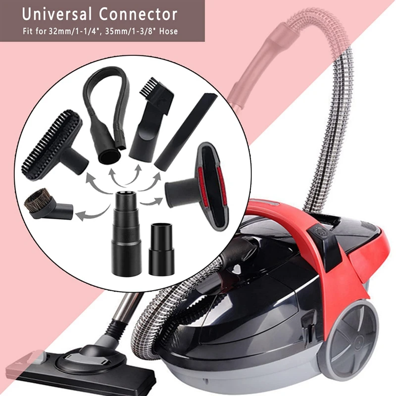8 шт., универсальный пластиковый адаптер для пылесоса, 1-1/4 дюйма