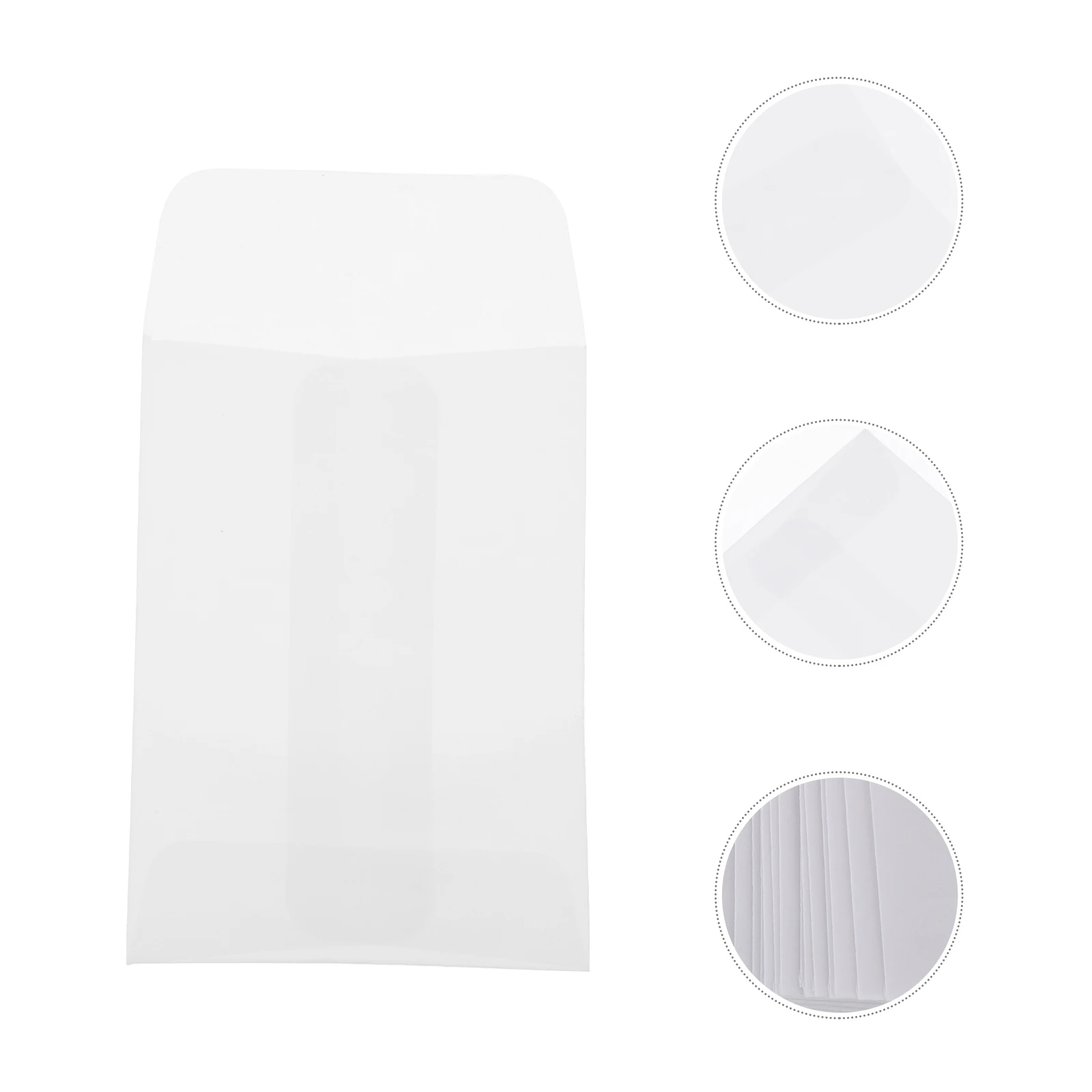 50 Pcs Envelope Packaging Pouch Small Storage Envelopes Cellophane Bags White Cards