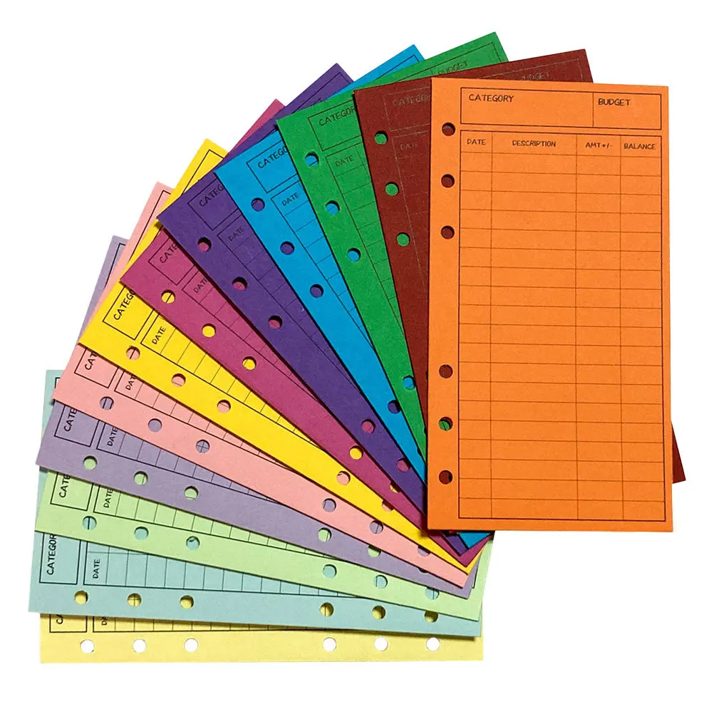 12Pcs Budget Envelope Set Colorful Blinder Cash Management Budget Sheet Covers Expense Trackers Cash Envelope Blinder Supplies