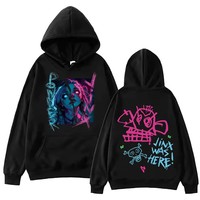 Anime Arcane Jinx Hoodie Men Women Harajuku Hip Hop Unisex Pullover Tops Sweatshirt Fans Streetwear