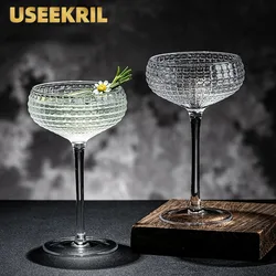 Engraved Butterfly Glass Cup Transparent Champagne Glasses Cups Creative Cocktail Glass Cups Margarita Glasses Cup Bar Tools