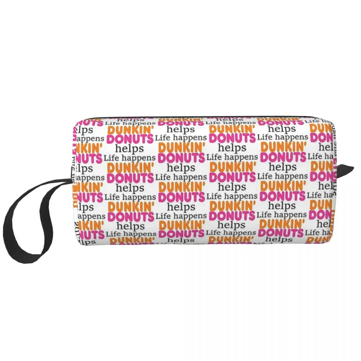 

Life Happens... Dunkin Donuts помогает косметичку, косметический органайзер, комплект Dopp, косметичка для туалетных принадлежностей для женщин, красивый пенал