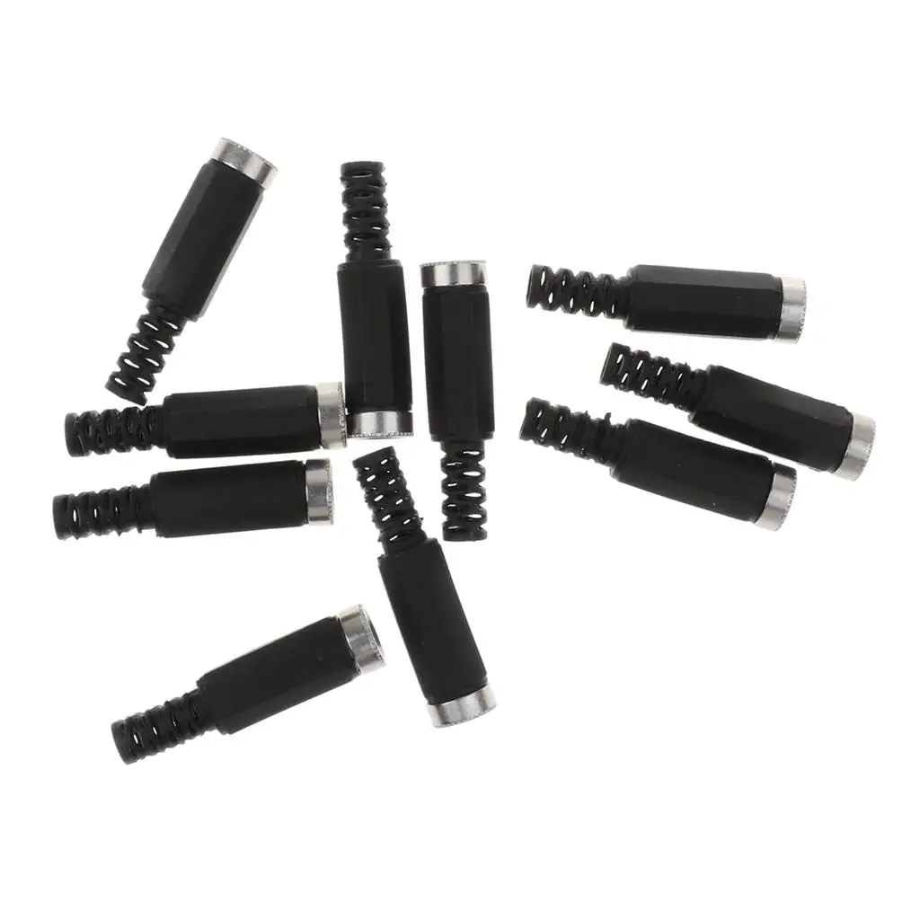 Panel Mount DC Power Socket Female 5.5x2.5mm Plastic Welding Connector for DIY and Repair Use