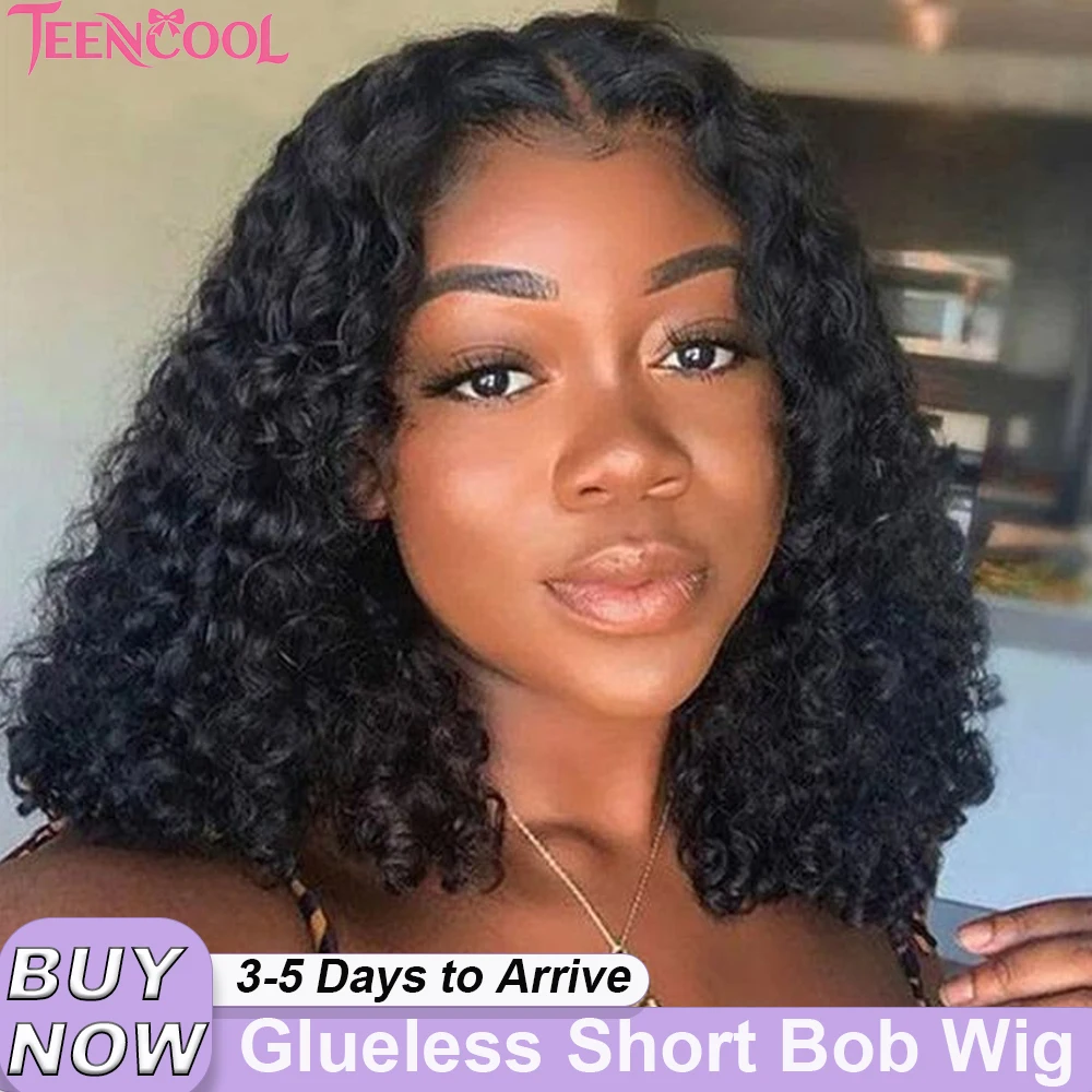 

Ready To Wear Water Curly Short Bob Wigs 5x5 4x4 Glueless Human Hair Wigs 180% Density Deep Wave Bob Lace Wigs 13x6 HD Lace Frontal Wigs