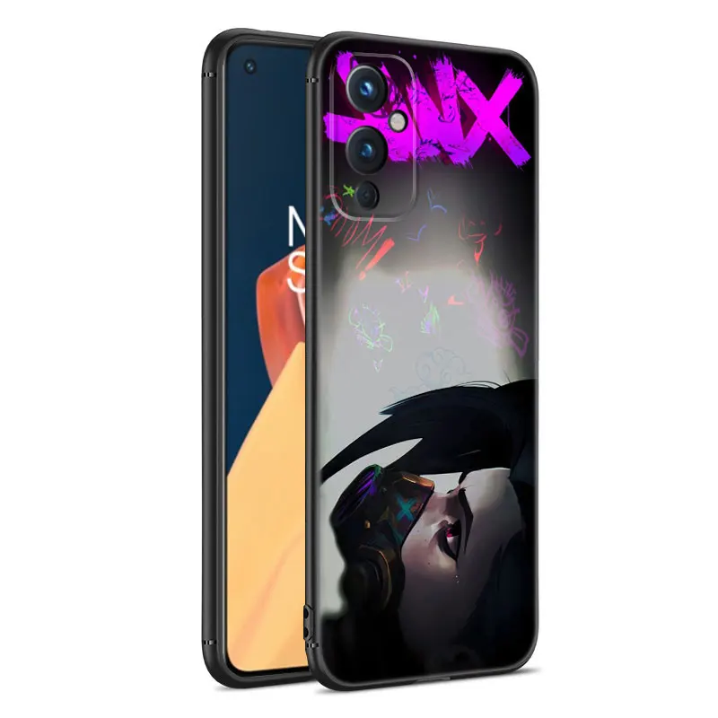 Arcane Jinx Anime Black Silicone Phone Case For OnePlus 9 10 11 12 ACE 2V Pro 9RT 10T 10R Nord CE 2 3 Lite N10 N20 N30 5G