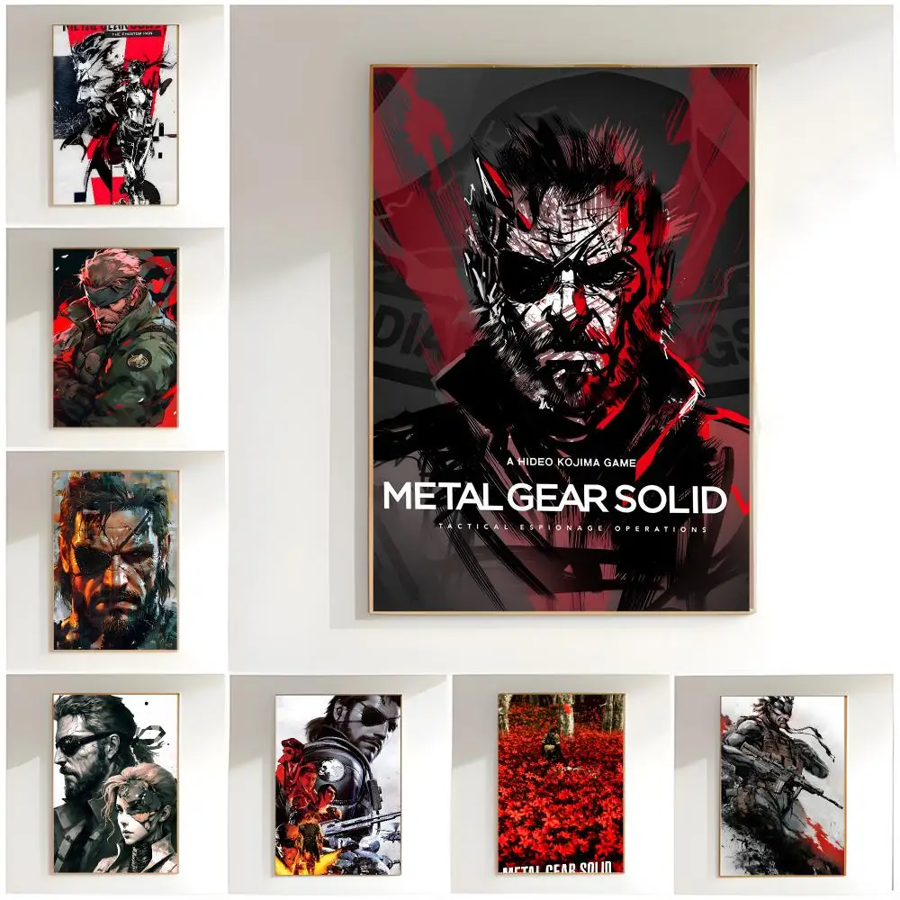 action game m-metal gear solid Poster Classic Wall Art  Home Decor  Peel and Stick Unframed