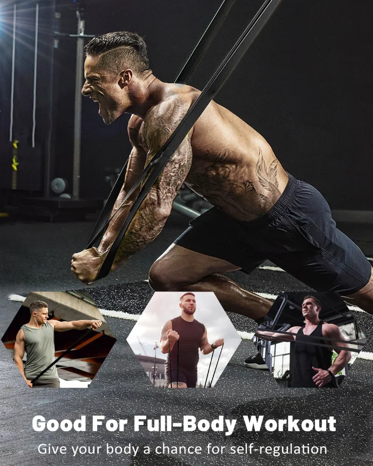 Yoga Fitness At Home - Fitness Strength Training Latex Resistance Strap