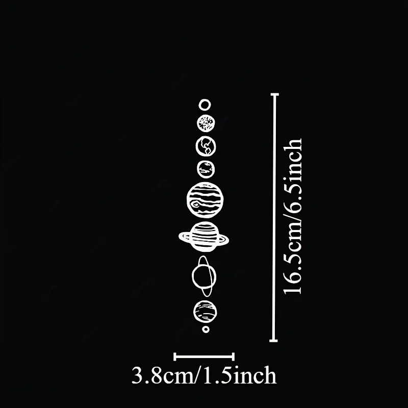 Galaxy Space Theme 5 Planets PET Bike Stickers Waterproof UV-Resistant For Mountain Bike Frame Fork Cycling Bicycle DIY Decor