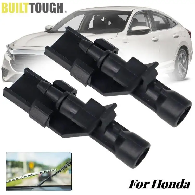 

2Pcs Front Windshield Windscreen Wiper Water Spray Jet For Honda Crosstour CR-V Accord HR-V 2011-2017 76810TP6A01 Washer Nozzles