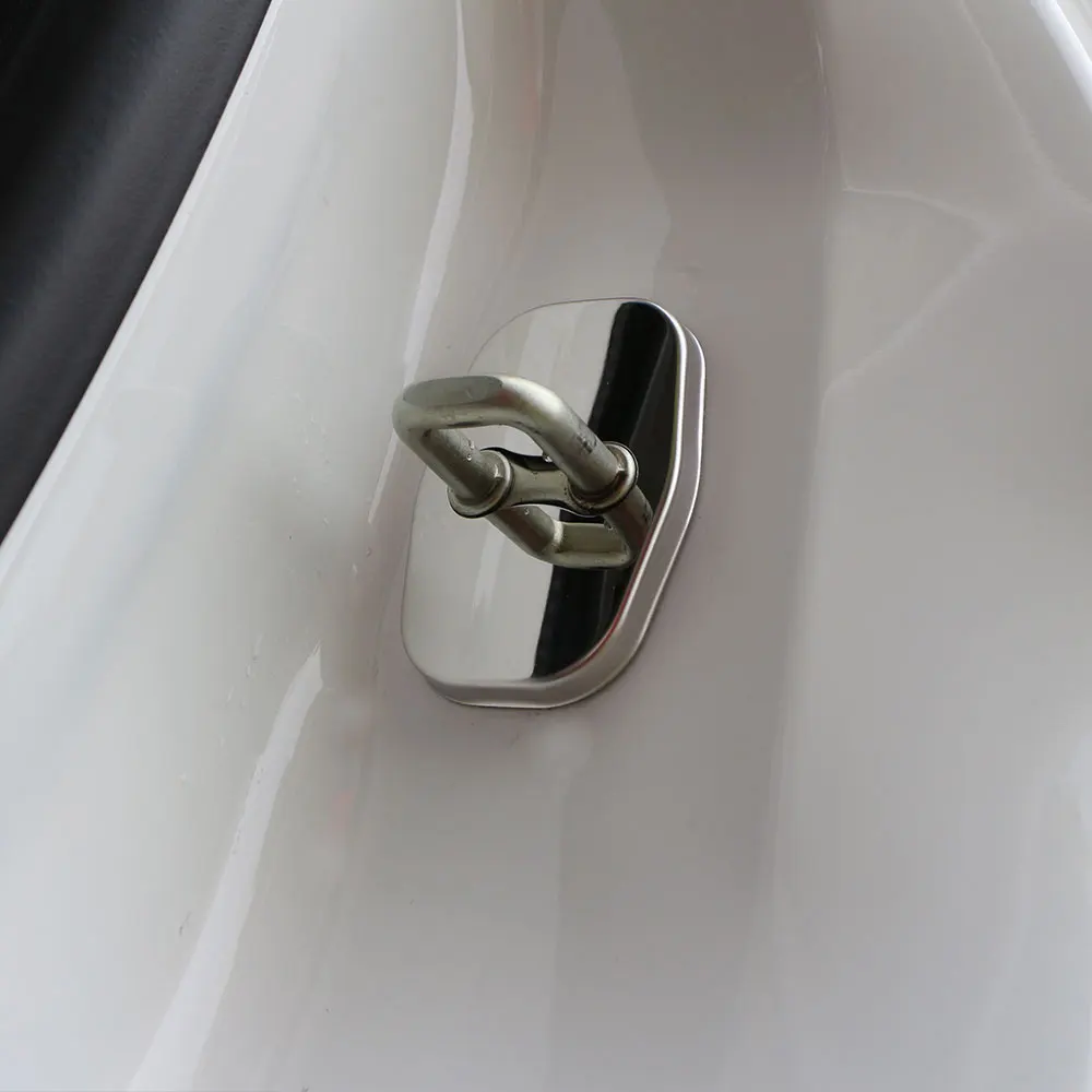 Stainless Steel Car Door Lock Cover for Peugeot 206 307 308 406 408 301 2008 3008 2012-2018 Accessories Car Styling