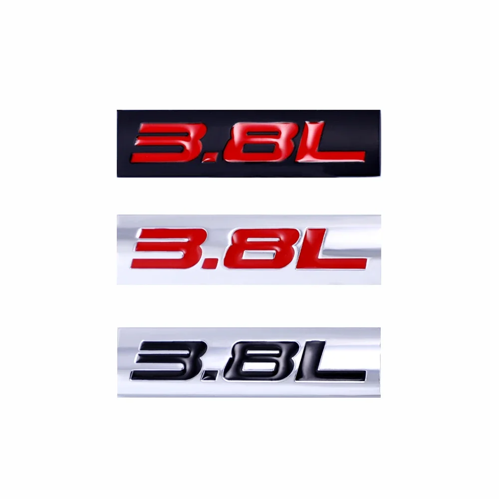 

3.8L Metal Car Displacement Label Modification Car Sticker Tools for Automobile Decoration Car Accessories Stickers