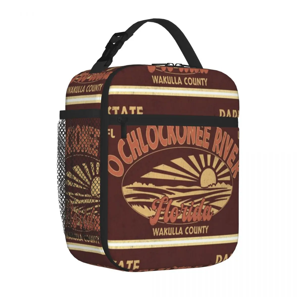 Hot Sale Ochlockonee River State Park Wakulla County Florida Badge Design Unisex Camping Lunch Bag Field Work Meal Lunch Carrier