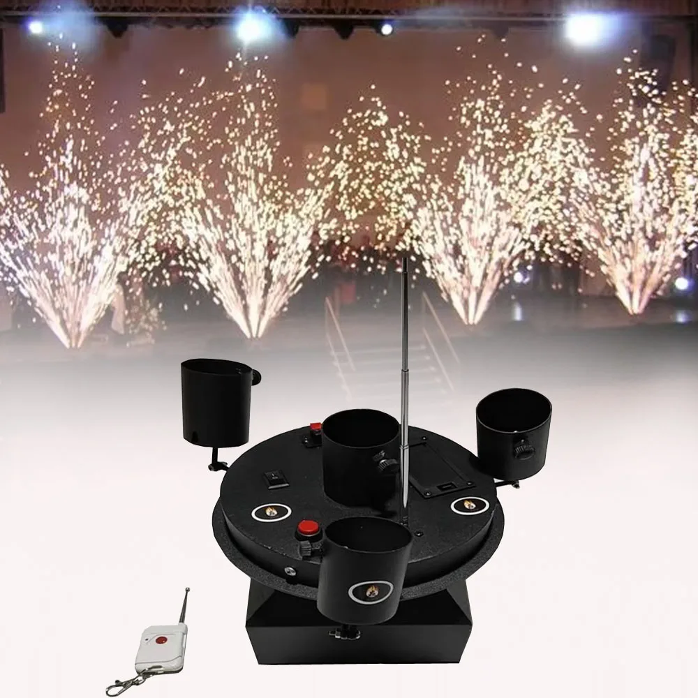 ステージ回転蓮華コールドスパークマシン4ヘッド地上回転コールドファウンテンウェディングマシン