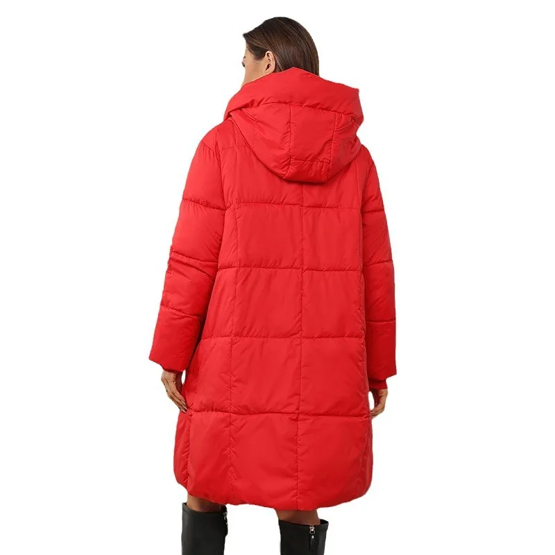 Winter Jackets for Women 2024 New Puffer Coats Windproof Thickened Warm Down Jacket Hooded Fashion Simple Long Outerwears