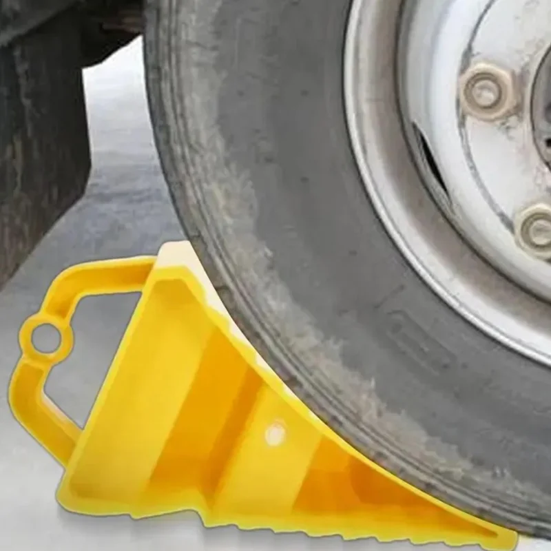 Anti-Slip Rubber Tire Chock for Trucks Trailers Heavy Duty Wheel Stopper Wedge for Ramp Parking Safety Anti-Roll Block
