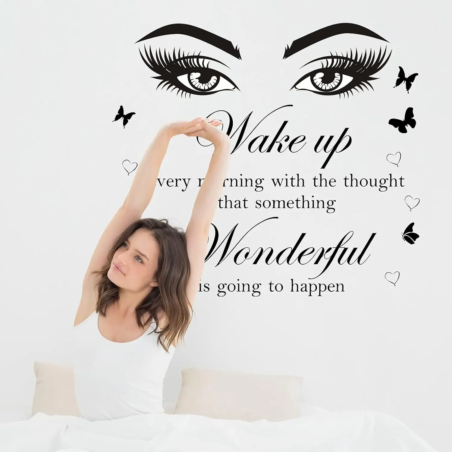 Quotes Wall Stickers Motivational Inspirational Wall Stickers Letter Wall Decals Vinyl Sayings Beauty Eye Wall Decor